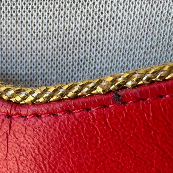 Vtg Salena\'s Collection Beaded Red Stretch Wide Belt OS Nautical Chain 1989 main image 6